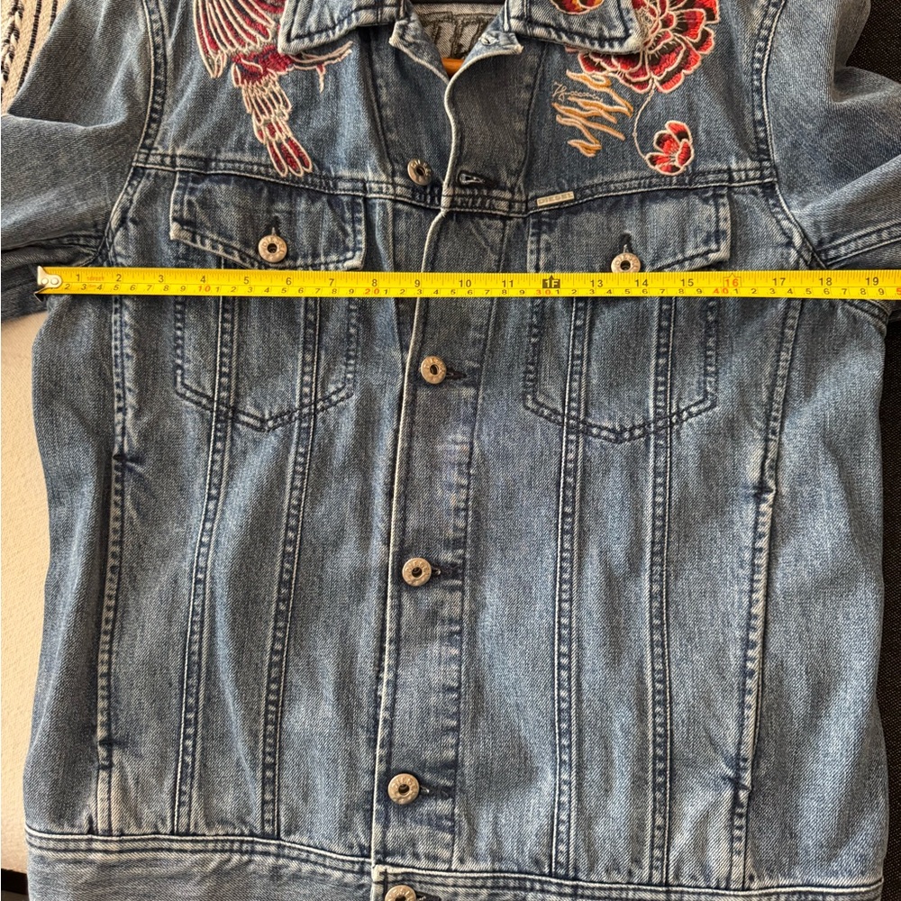 Diesel Men’s Denim Jacket with Floral Embroidery size L - Picture 14 of 14